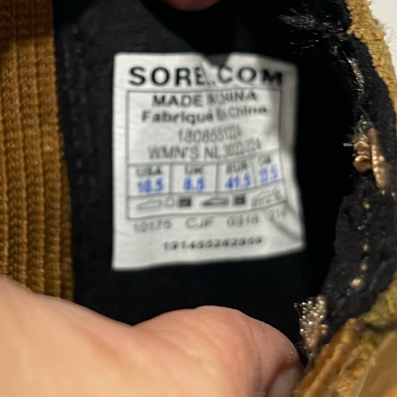 SOREL Joan of Artic Rhapsody Wedge Snow Boot elk camel color Size 10.5 - Picture 14 of 15